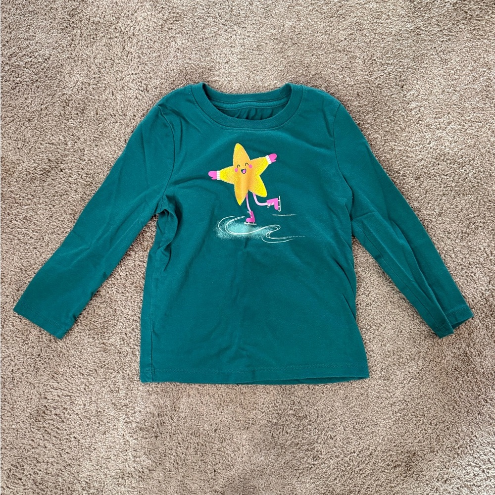 🌼5/$10🌼Cat & Jack Teal Shirt with Star Graphic 3t